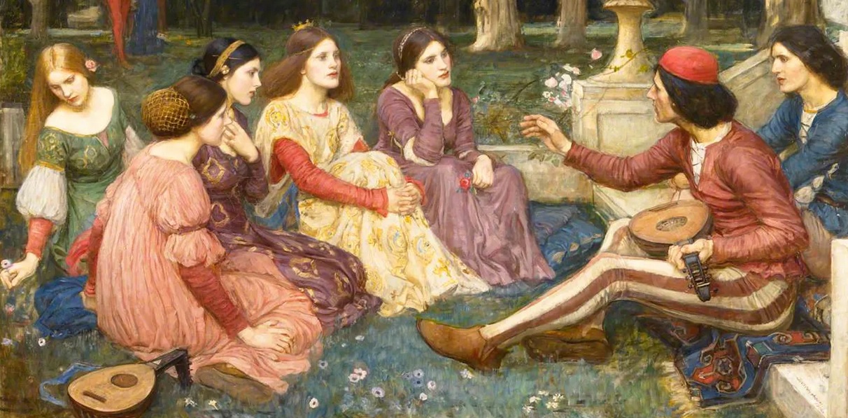 Reunión de mujeres sentadas en el jardin