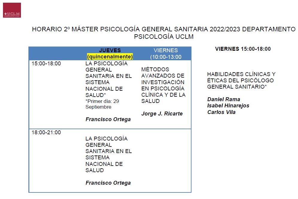 Horario 2 MUPGS