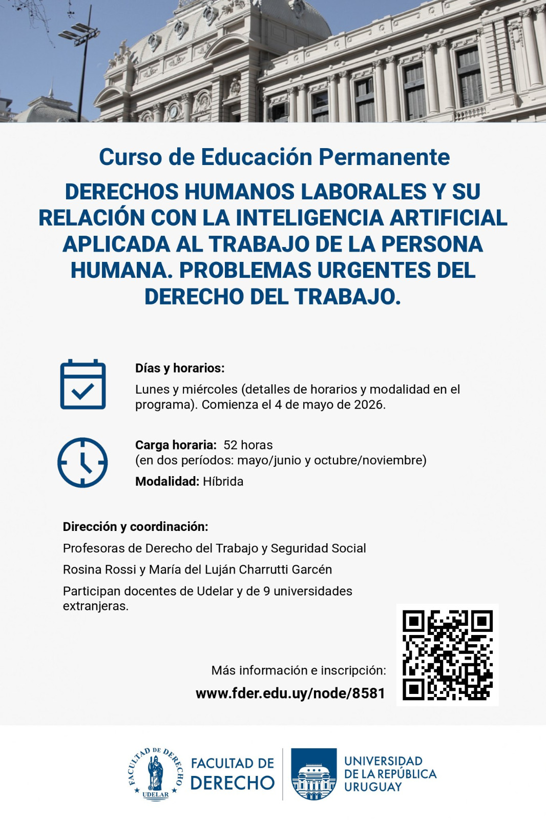 Cartel del seminario internacional sobre la protección multinivel de los derechos laborales organizado por la UCLM y el CELDS.