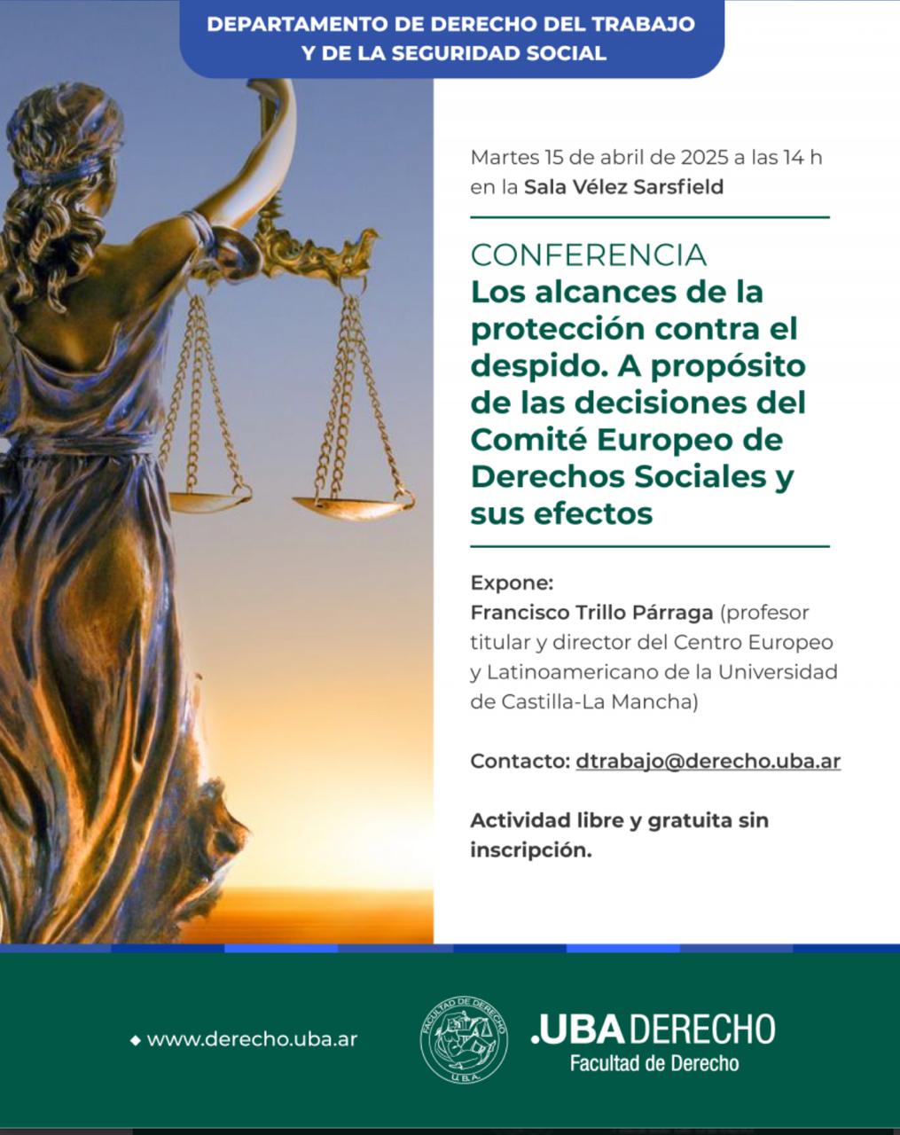 Conferencia: los alcances de la protección contra el despido