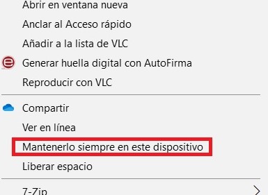 Mantener siempre disponible en dispositivo pc