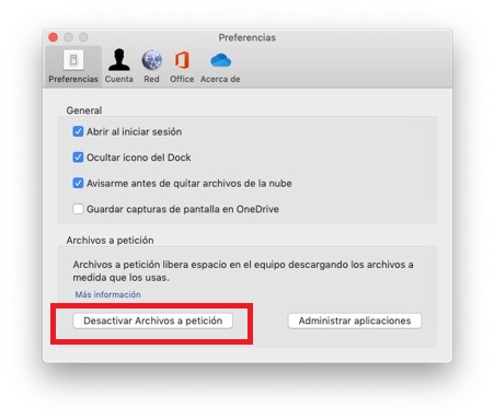 Archivos a petición