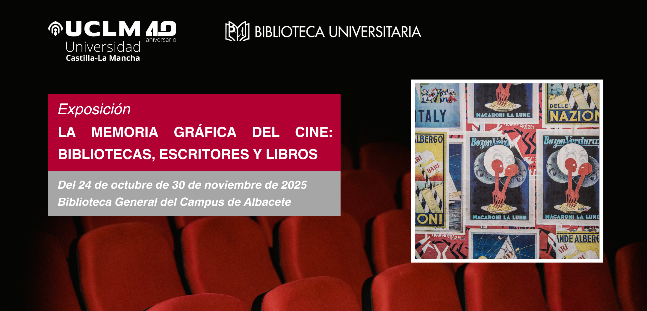Exposición: La memoria gráfica del cine: bibliotecas, escritores y libros