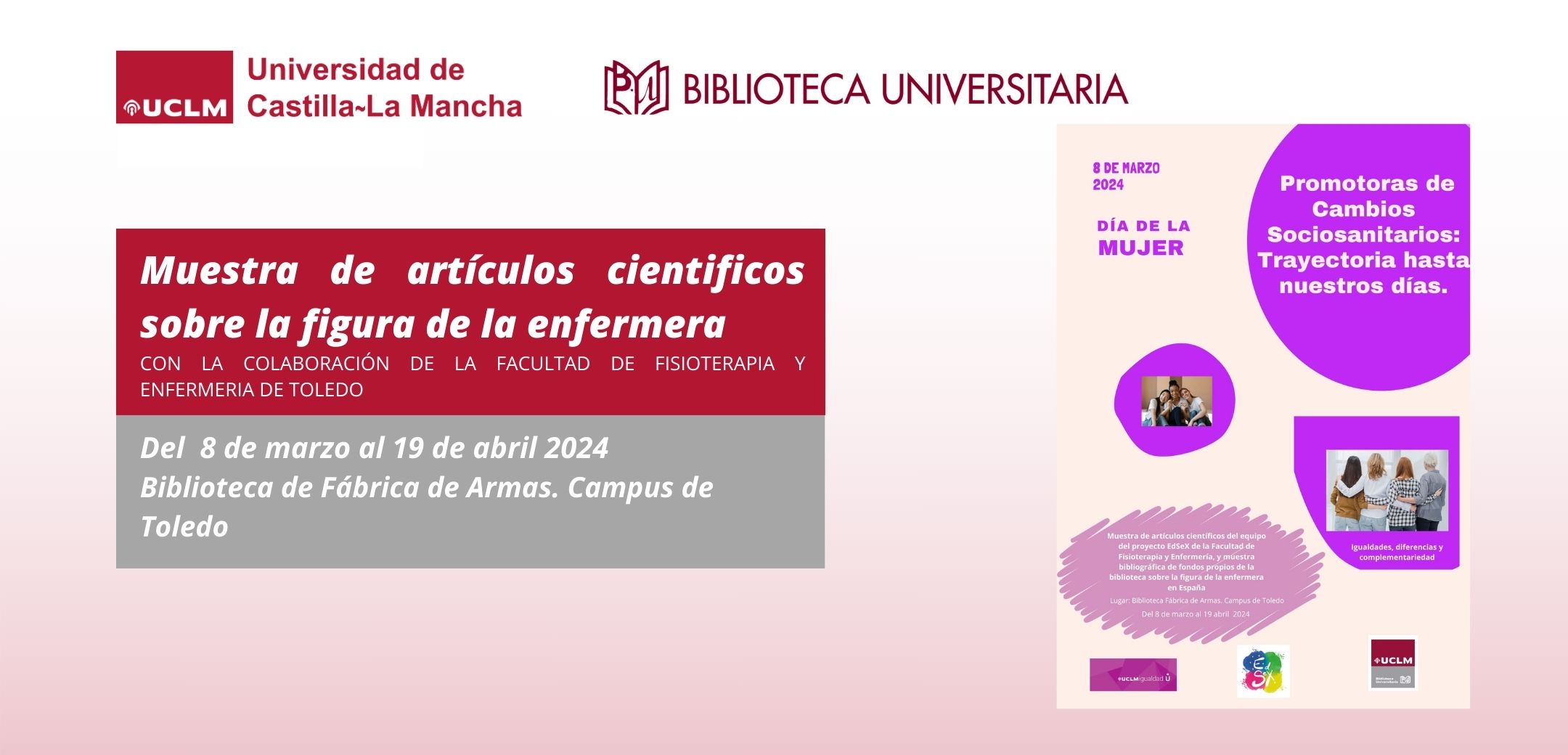 Exposición en la Biblioteca de la Fábrica de Armas del campus de Toledo