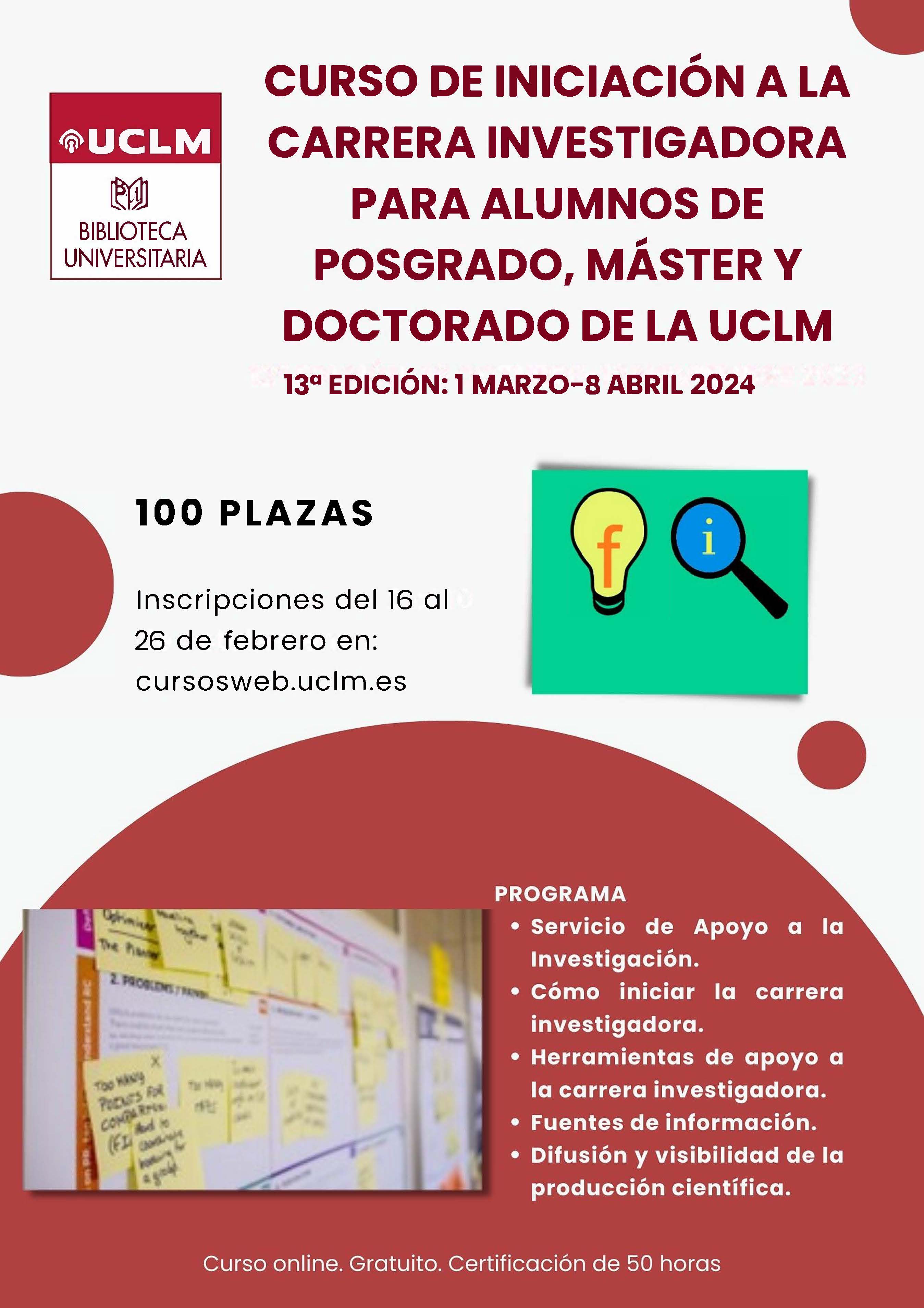 Curso de Iniciación a la carrera investigadora
