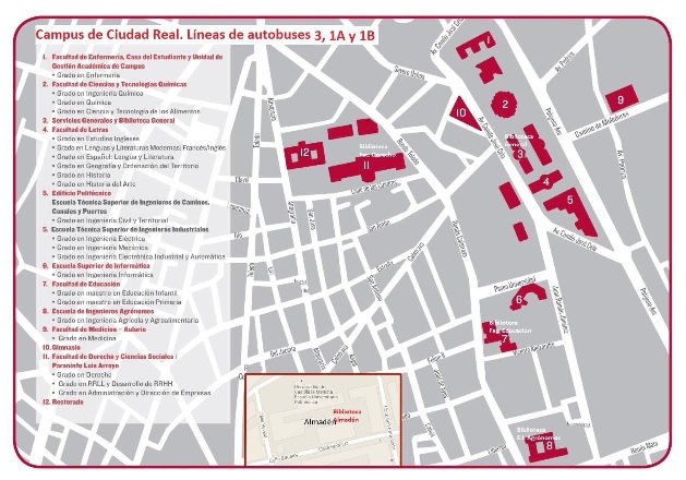 Plano del Campus de Ciudad Real