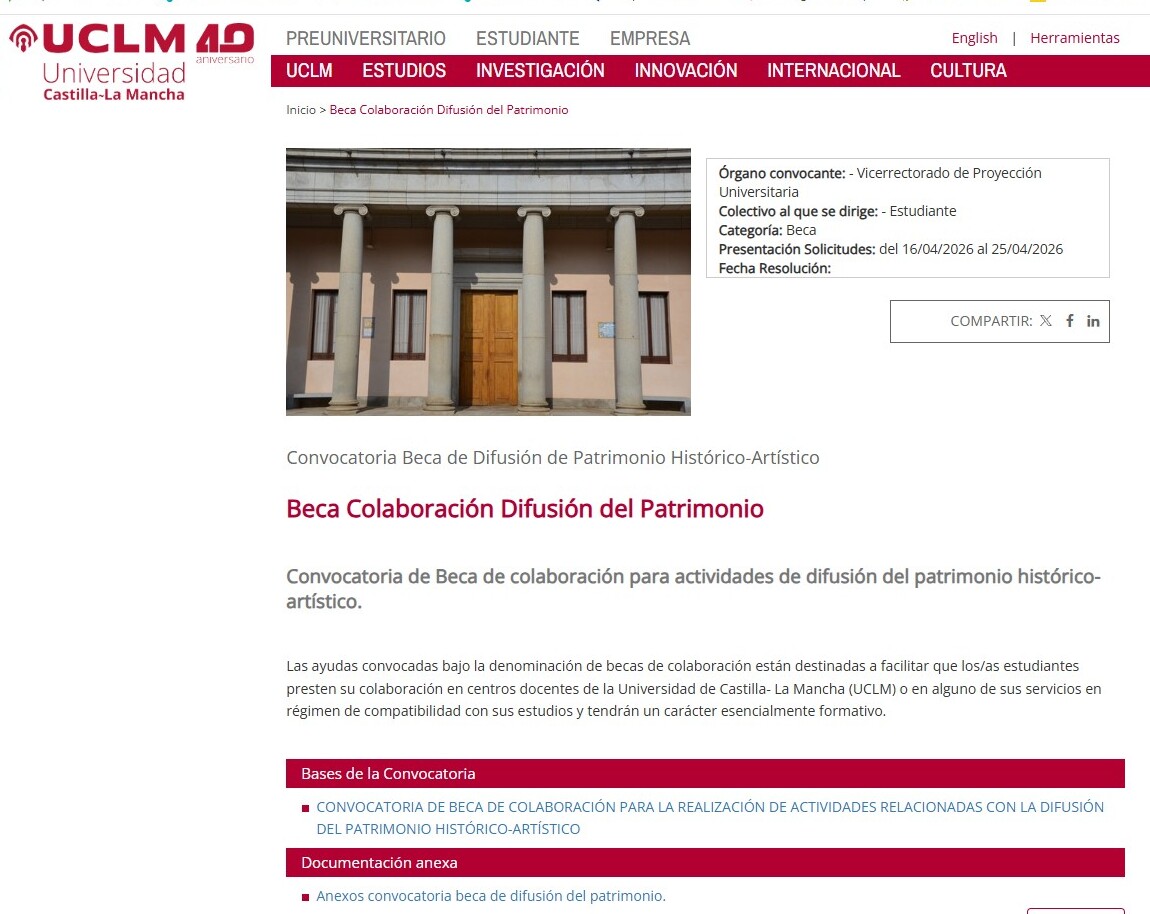 Beca Difusión Patrimonio