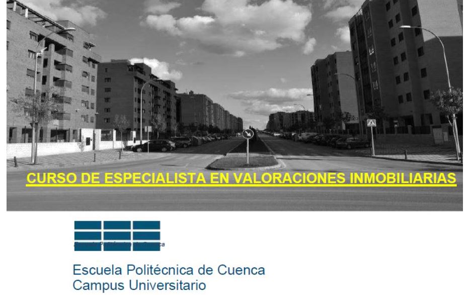 CURSO ESPECIALISTA VALORACIONES INMOBILIARIAS UCLM