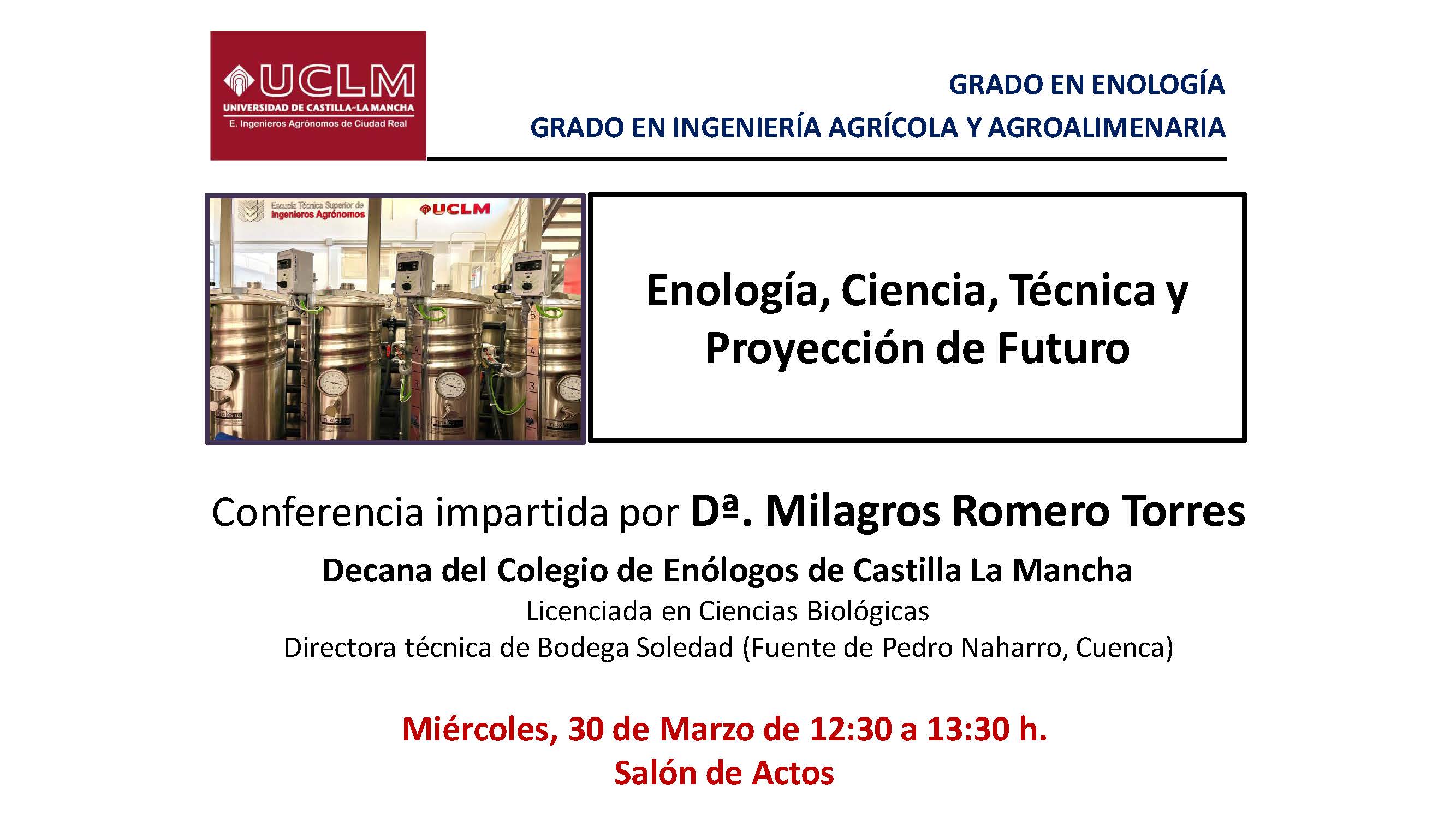 Conferencia Decana del Colegio de Enólogos de Castilla-La Mancha