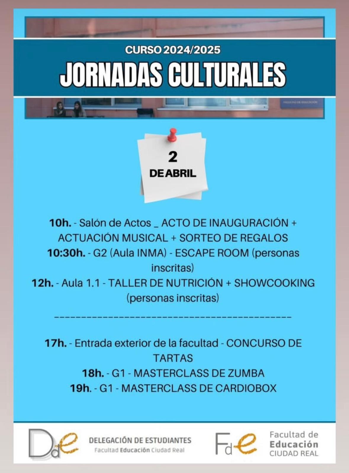 cartel con datos de la inauguración de las jornadas