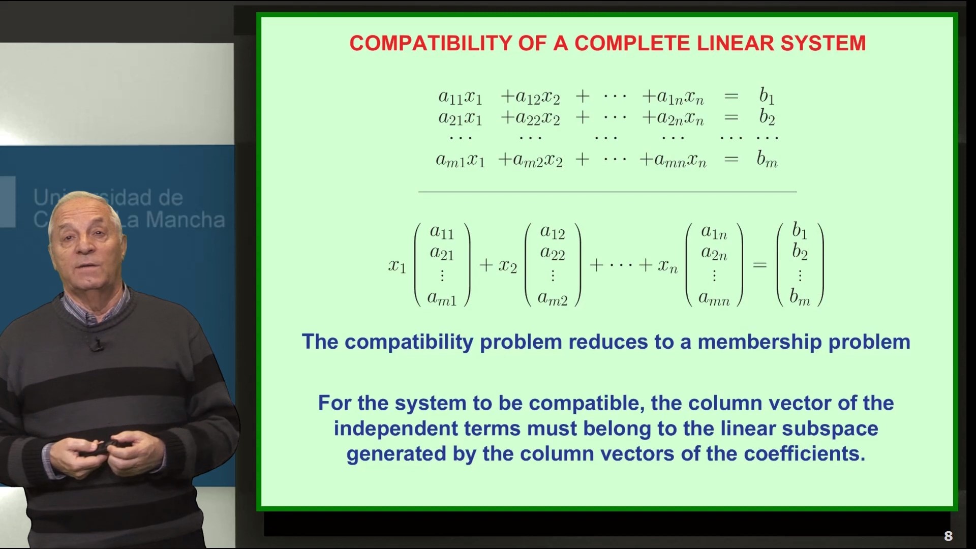 Linear systems of equations