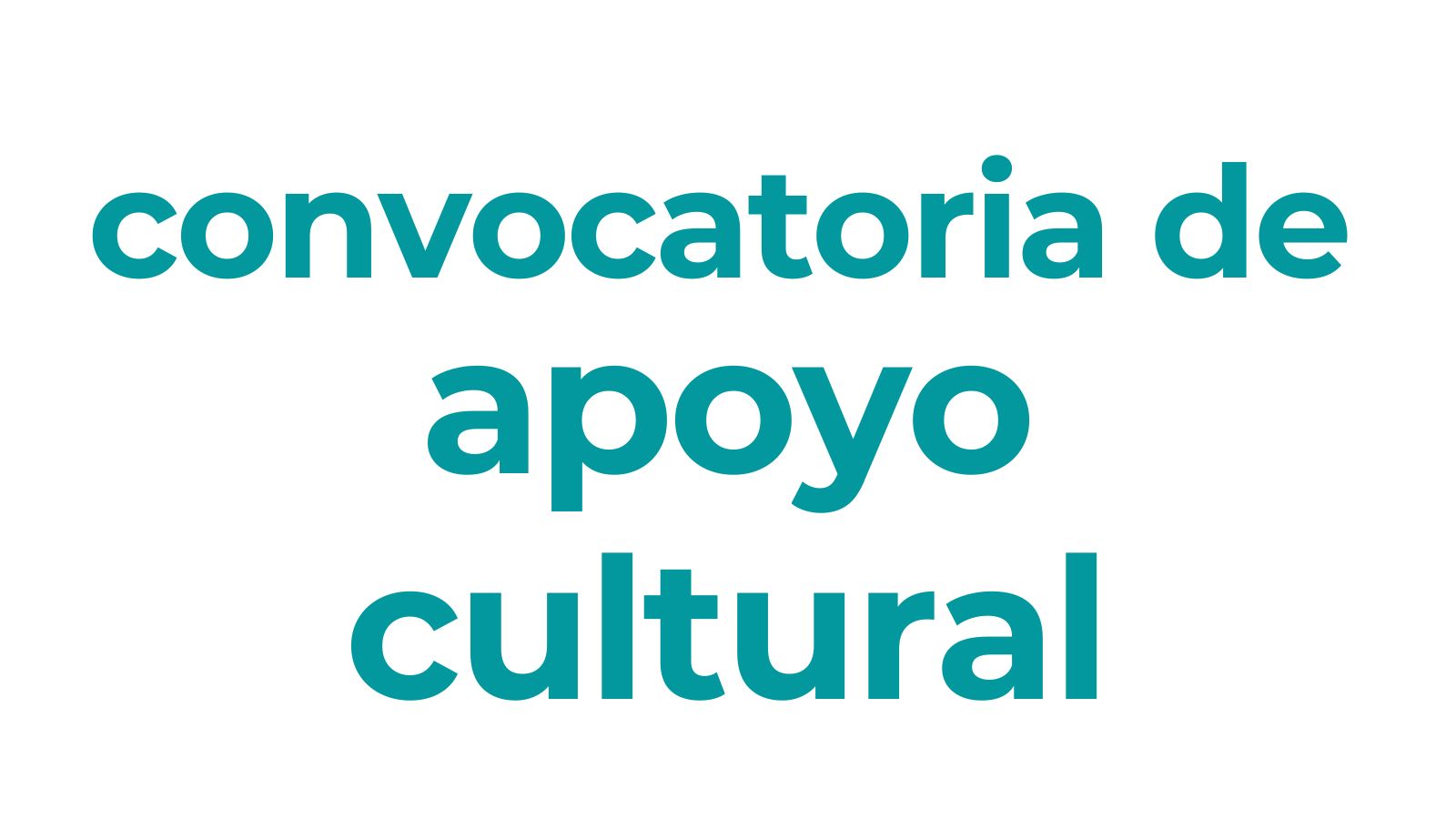 convocatoria de apoyo cultural