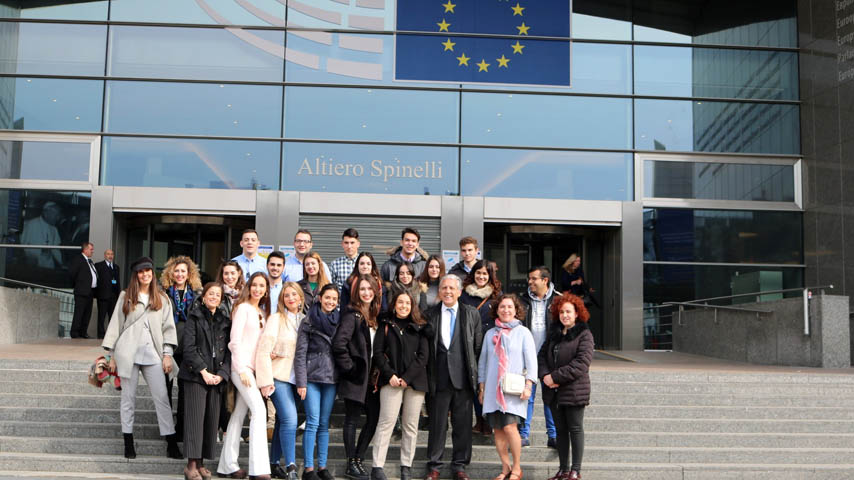 Viaje a Bruselas, estudiantes de Dcho