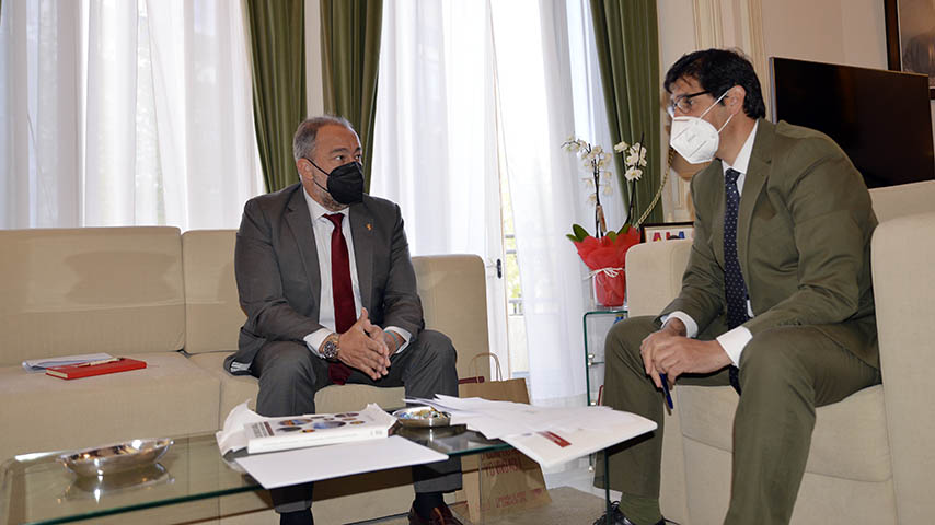 Reunión del rector de la UCLM con el presidente de la Diputación de Ciudad Real.