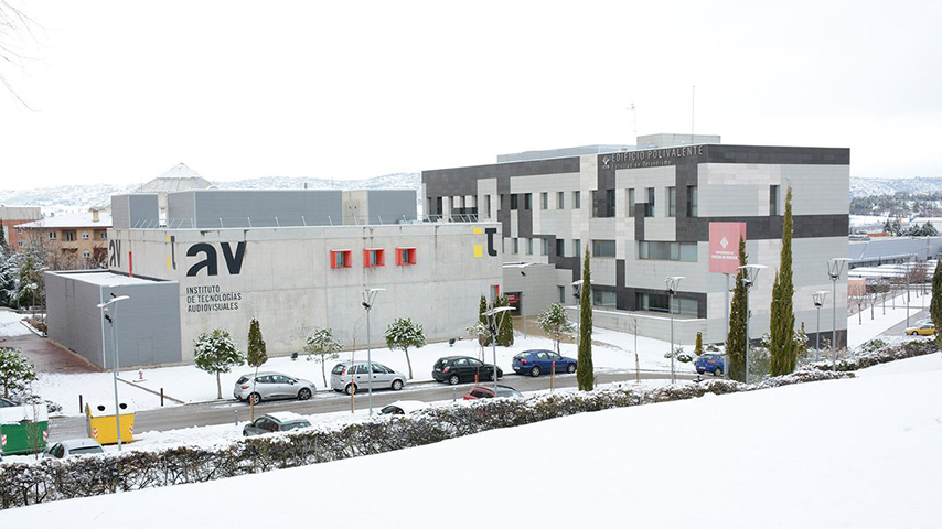 Campus de Cuenca nevado.