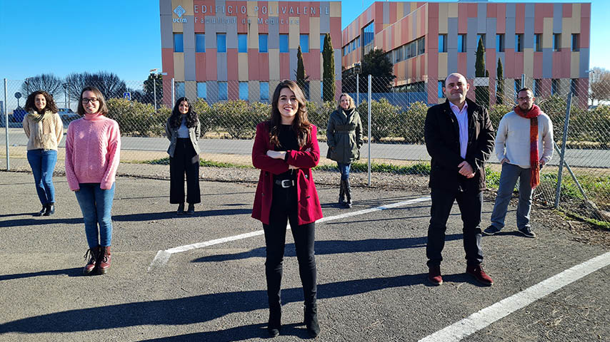 El grupo de Neuroplasticidad y Neurodegeneración, con Verónica Astillero en primer término