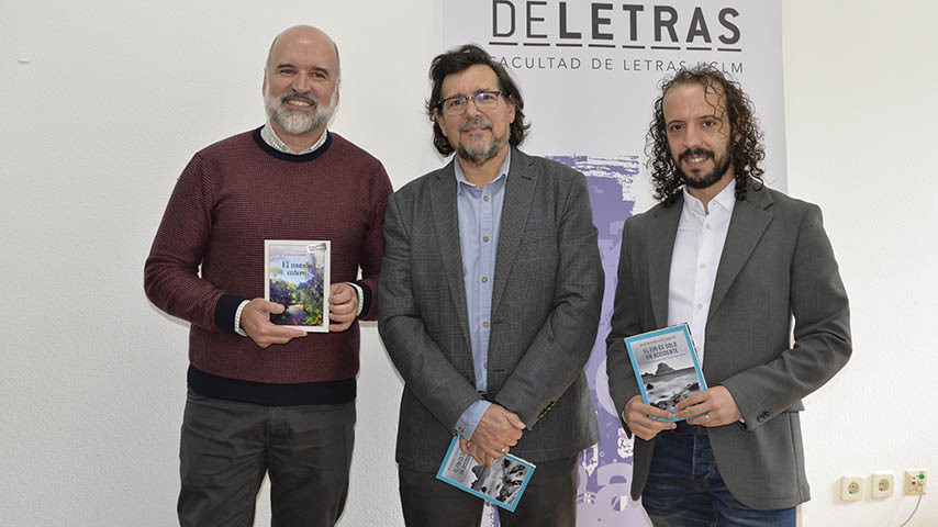 El escritor Jorge Andreu y el poeta José Manuel Lucía visitan la Facultad de Letras de Ciudad Real