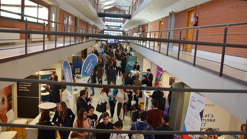 Imagen del Foro de empleo UCLM3E celebrado en Cuenca en 2018