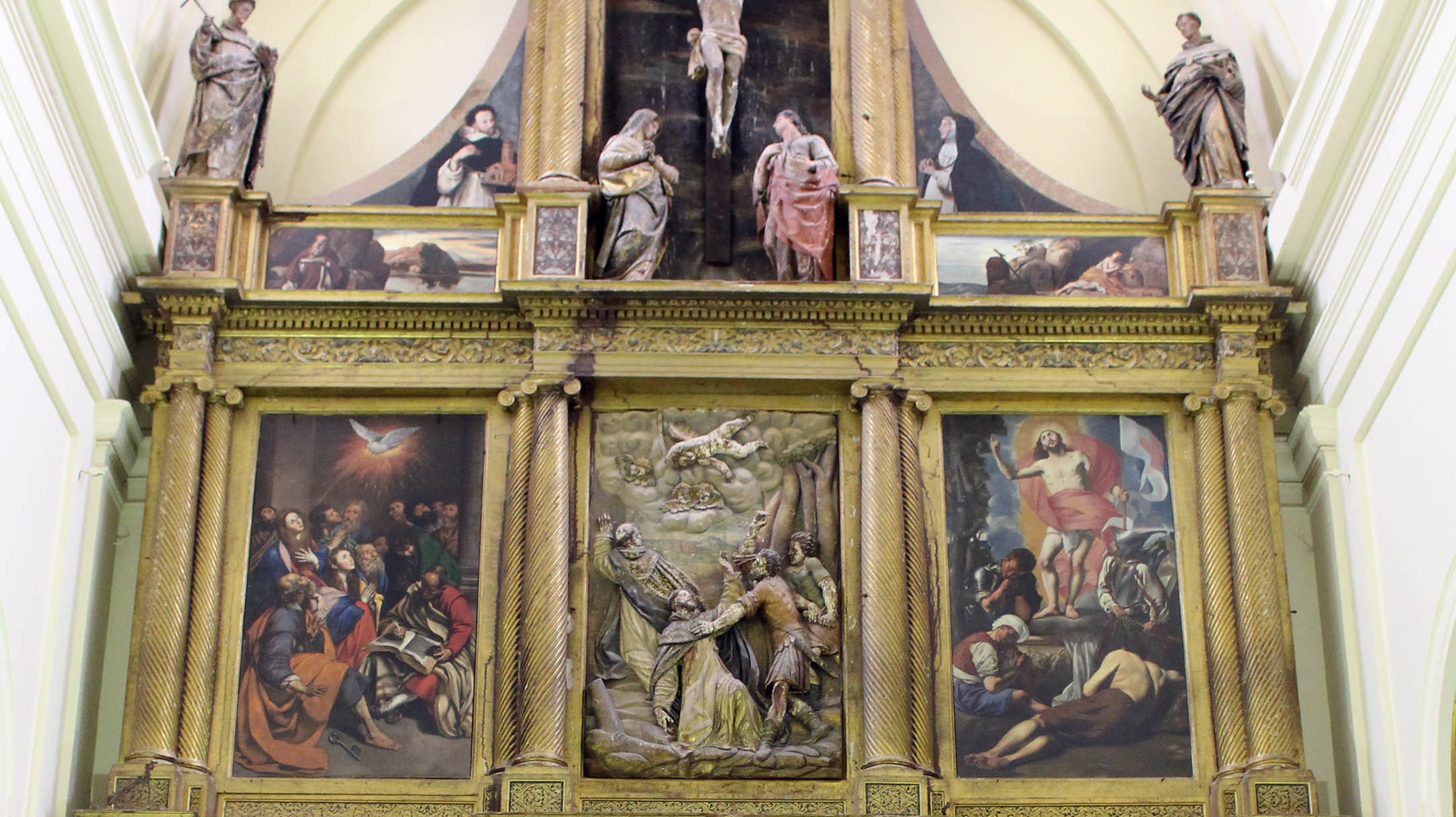 Reconstrucción fotográfica del retablo mayor de San Pedro Mártir.