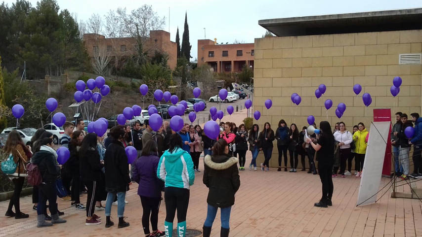 Acto de reivindicación de los estudiantes con motivo del Día Internacional de la Mujer.