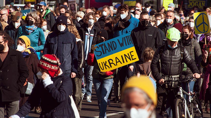 Protestas ciudadanas contra la invasión y la guerra en Ucrania