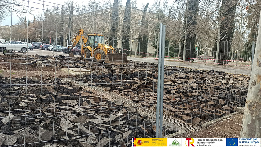 Actuaciones de renaturalización del Campus de Ciudad Real, dentro del proyecto CRATER.