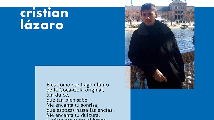Cristian Lázaro visita el Aula de Poesía de la Facultad de Letras de Ciudad Real el lunes, 27 de marzo.