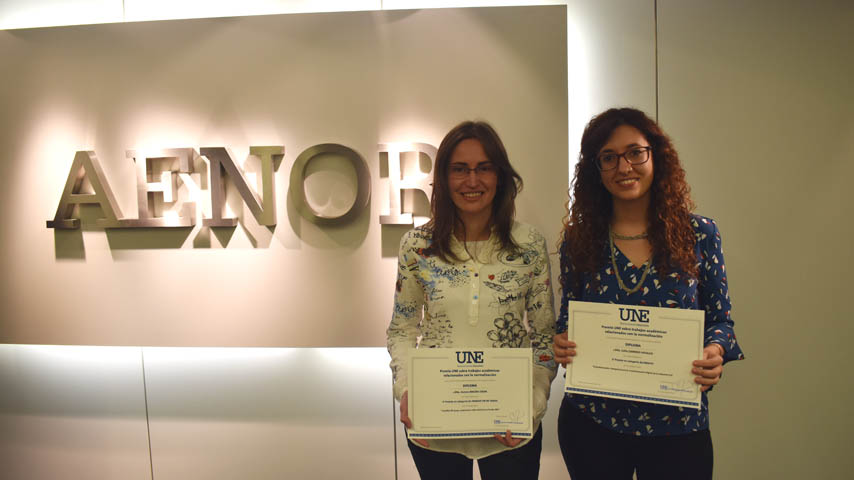 Aenor premios, dos estudiantes