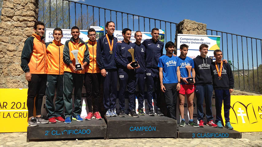 Podio del Campeonato Universitario de Campo a Través