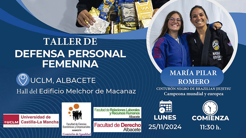 Taller de defensa personal femenina en el Campus de Albacete.