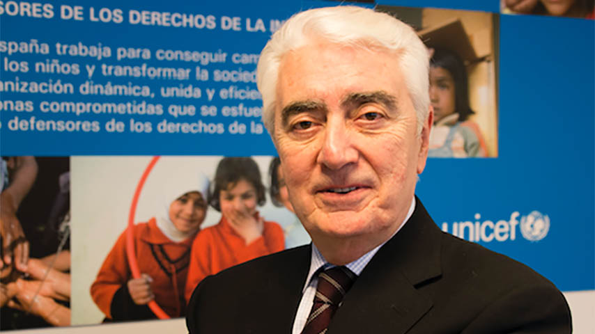 Gustavo Suárez Pertierra, presidente de UNICEF España