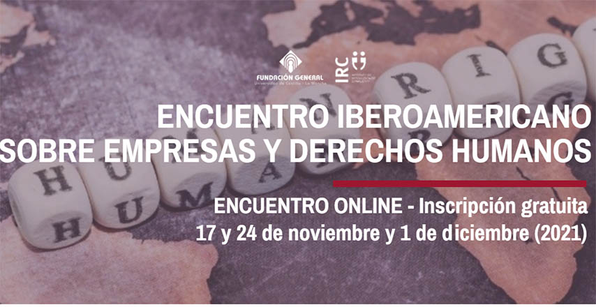 Cartel del Encuentro Iberoamericano sobre Empresas y Derechos Humanos.