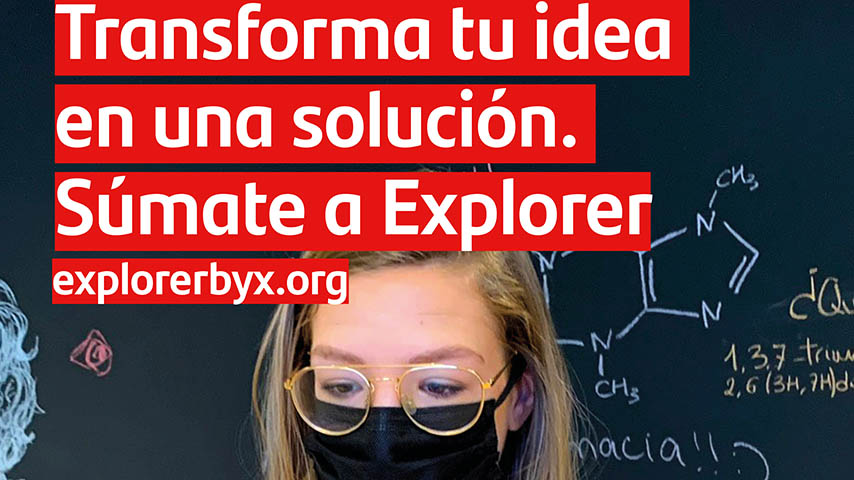 Fragmento del cartel del programa Explorer ‘Jóvenes con Soluciones’.