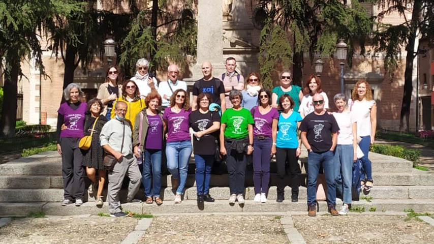 Los miembros del Club de Lectura de Albacete durante su visita literaria a Alcalá de Henares