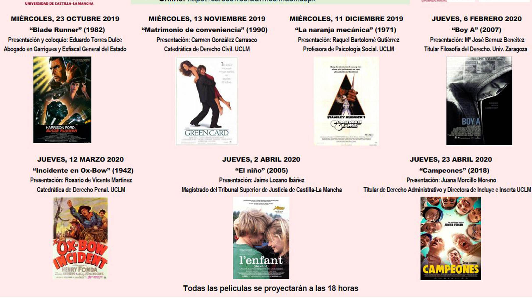 En marcha el Ciclo de Cine de la Facultad de Derecho de Albacete
