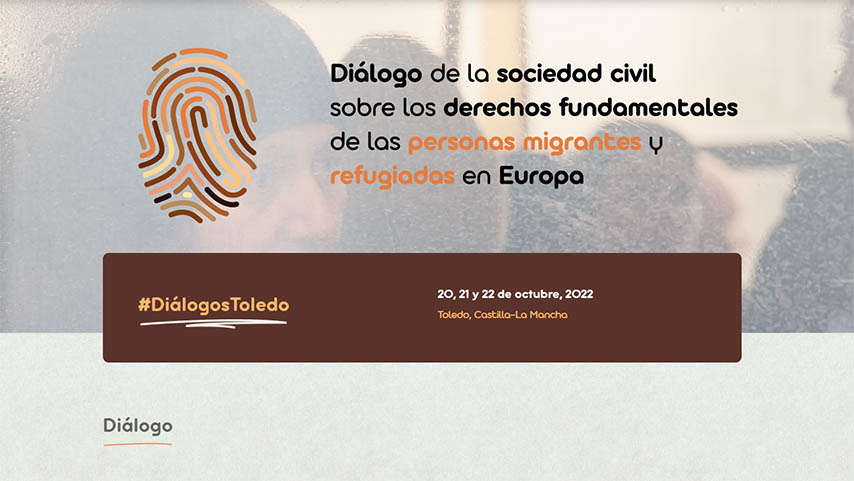 ‘Diálogo de la sociedad civil sobre los derechos fundamentales de las personas migrantes y refugiadas en Europa’.