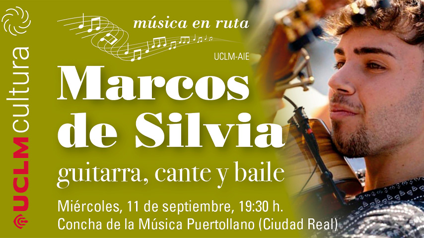 Cartel del concierto de Marcos de Silvia en Puertollano UCLM-AIE