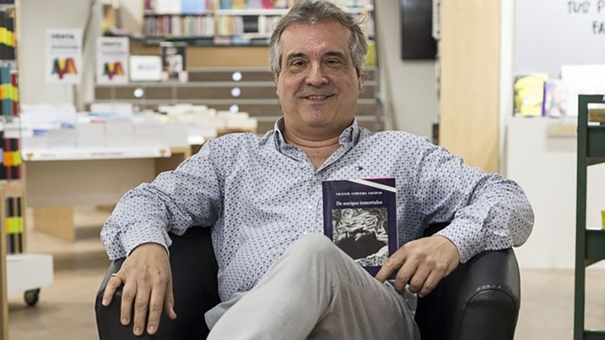 Vicente Cervera Salinas, en el Aula de Poesía de la Facultad de Letras el 2 de octubre