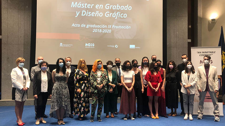 Acto de entrega de los diplomas de la IX edición del Máster en Grabado y Diseño Gráfico.
