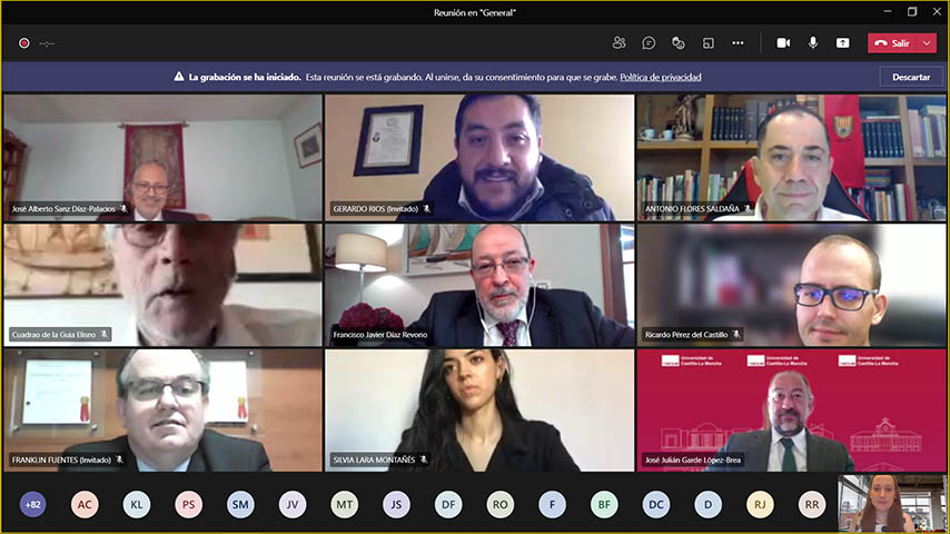 captura de pantalla inauguración curso especialista justicia constitucional