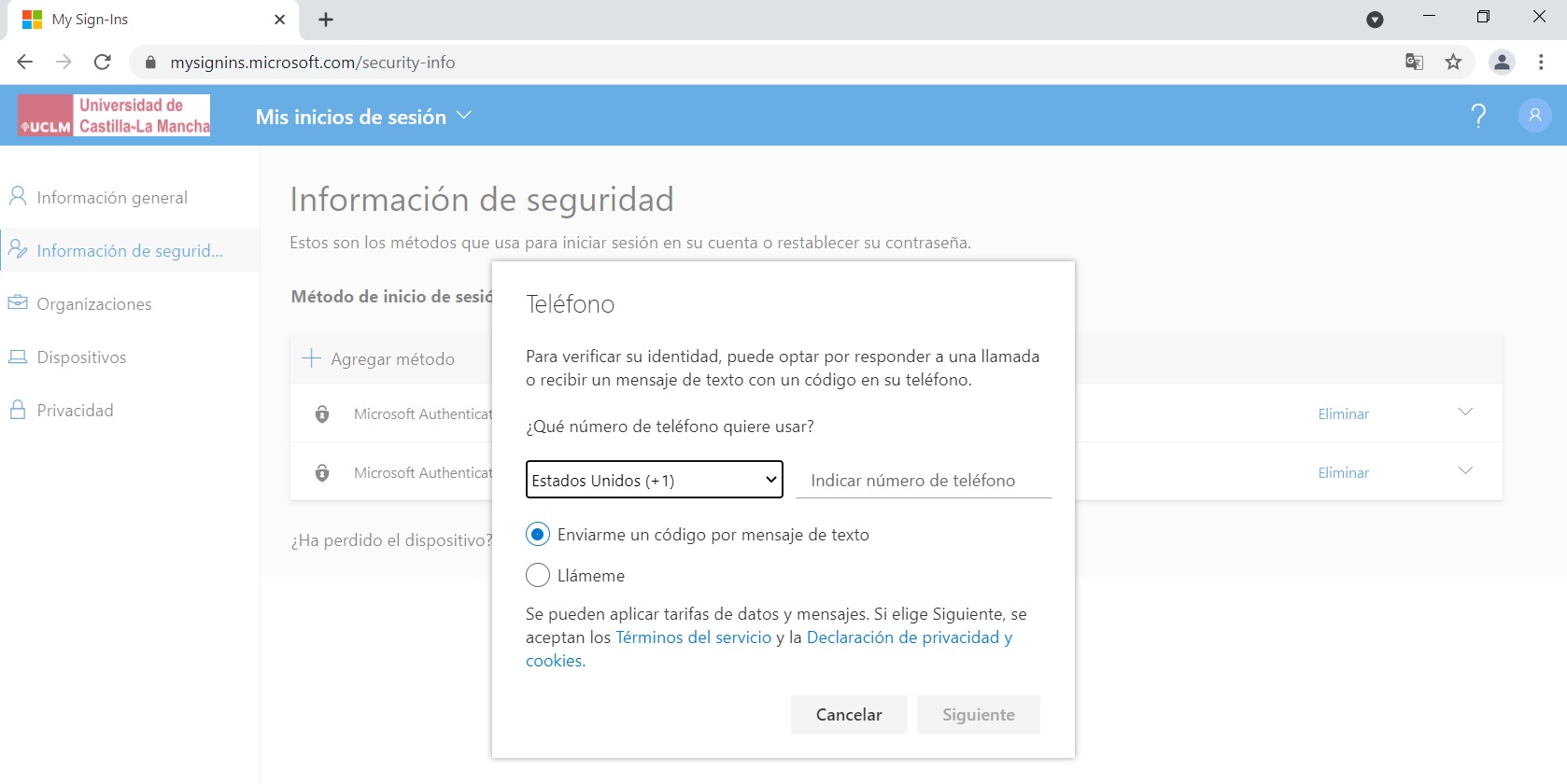 Seleccionas