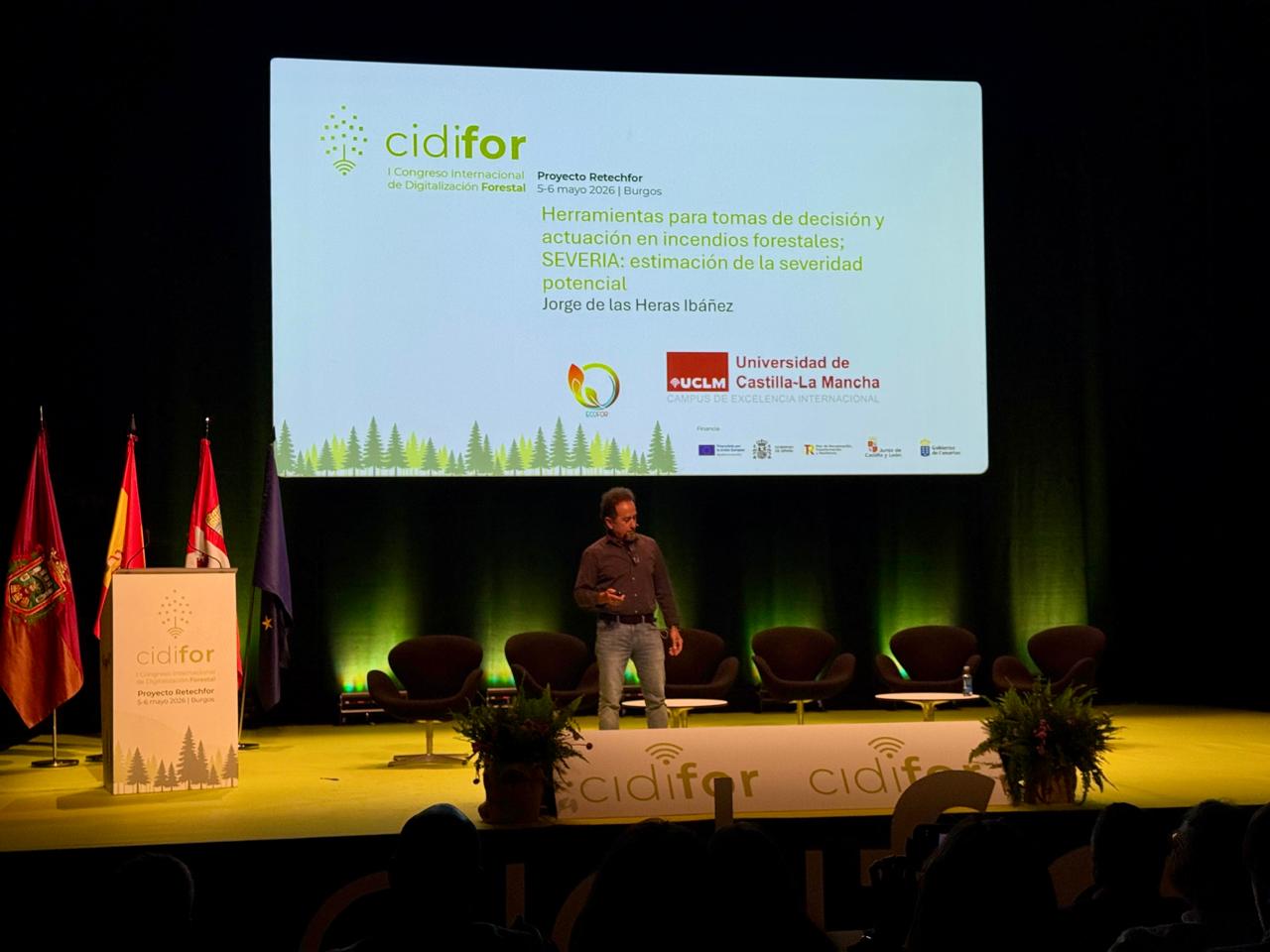 Jorge de las Heras durante su conferenci