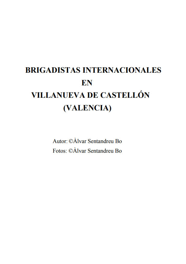 Brigadistas Internacionales en Villanuev