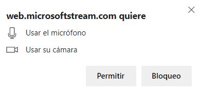 Permitir o bloquear a la cámara y el micrófono para la grabación