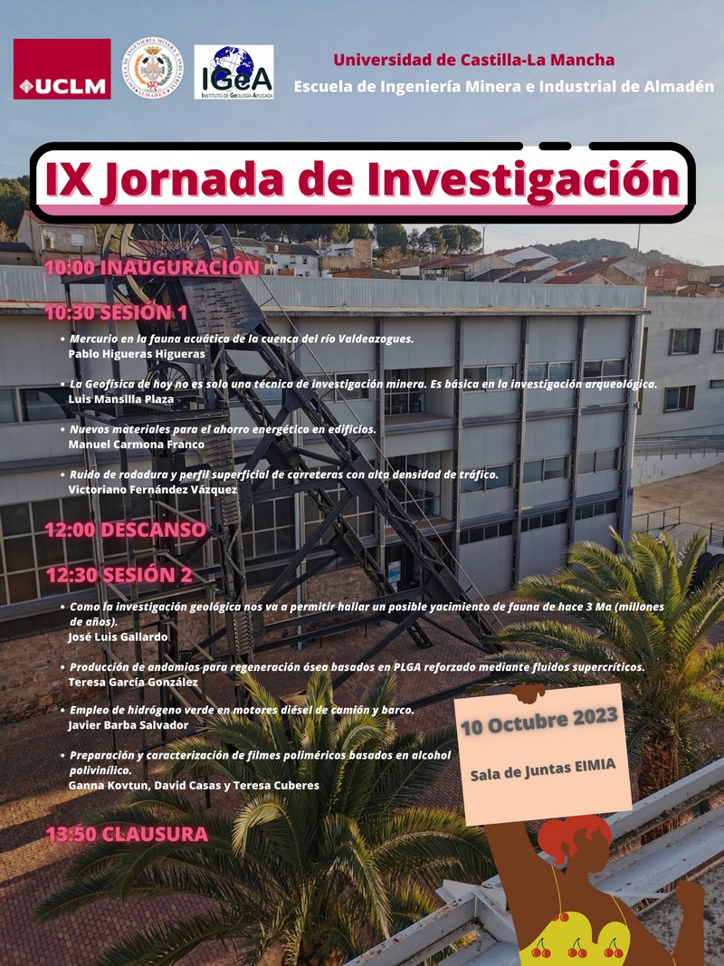 Cartel donde se presenta la programación de la jornada