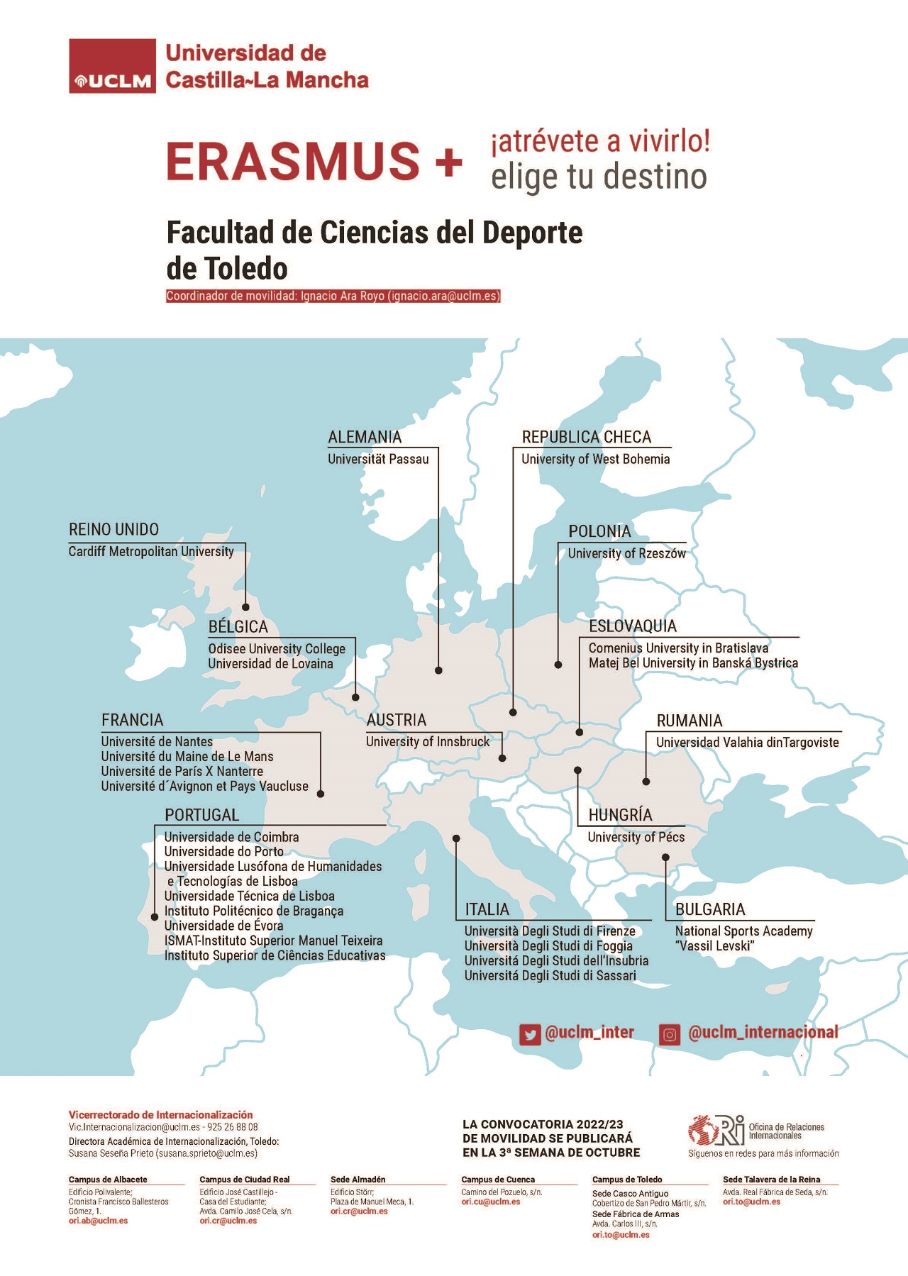 movilidad erasmus deportes